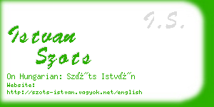 istvan szots business card